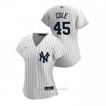 Maglia Baseball Donna New York Yankees Gerrit Cole 2020 Replica Primera Bianco
