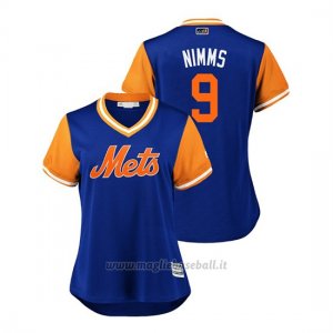 Maglia Baseball Donna New York Mets Brandon Nimmo 2018 Llws Players Weekend Nimms Royal