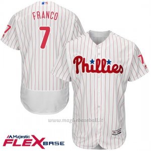 Maglia Baseball Uomo Philadelphia Phillies Maikel Franco Bianco Flex Base Autentico Collezione