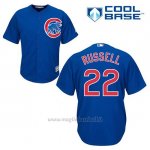 Maglia Baseball Uomo Chicago Cubs 22 Addison Russell Blu Alterner Cool Base