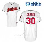 Maglia Baseball Uomo Cleveland Indians Joe Carter 30 Bianco 1ªCool Base