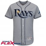 Maglia Baseball Uomo Tampa Bay Rays Blank Grigio Flex Base Autentico Collezione
