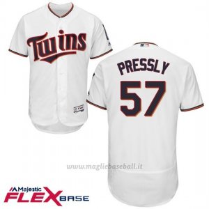 Maglia Baseball Uomo Minnesota Twins Ryan Pressl Bianco Autentico Collezione Flex Base