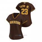 Maglia Baseball Donna San Diego Padres Fernando Tatis Jr. Replica 2020 Road Marrone