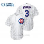 Maglia Baseball Uomo Chicago Cubs Daniel Murphy Cool Base Official 1ªBianco
