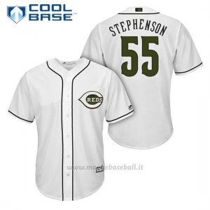 Maglia Baseball Uomo Cincinnati Reds 55 Robert Stephenson Bianco2018 Alterner Cool Base