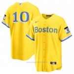 Maglia Baseball Uomo Boston Red Sox Trevor Story City Connect Replica Oro
