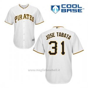 Maglia Baseball Uomo Pittsburgh Pirates Jose Tabata 31 Bianco 1ªCool Base