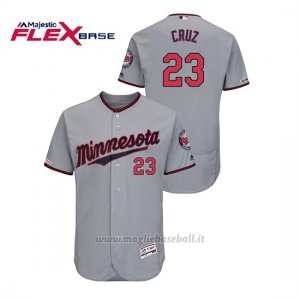 Maglia Baseball Uomo Minnesota Twins Nelson Cruz 150th Aniversario Patch Autentico Flex Base Grigio