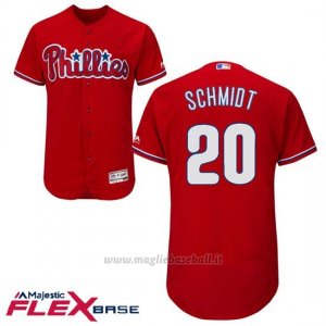 Maglia Baseball Uomo Philadelphia Phillies Mike Schmidt Autentico Collezione Scarlet Flex Base Giocatore