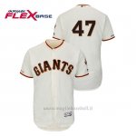 Maglia Baseball Uomo San Francisco Giants Johnny Cueto 150th Aniversario Patch Autentico Flex Base Avorio