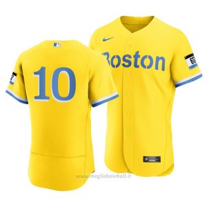 Maglia Baseball Uomo Boston Red Sox Hunter Renfroe 2021 City Connect Autentico Or