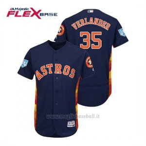 Maglia Baseball Uomo Houston Astros Justin Verlander Flex Base Entrenamiento De Primavera 2019 Blu
