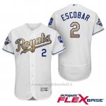 Maglia Baseball Uomo Kansas City Royals Campione 2 Alcides Escobar Flex Base Ors