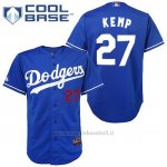 Maglia Baseball Uomo Los Angeles Dodgers Matt Kemp Majestic Cool Base Giocatore
