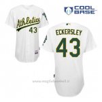 Maglia Baseball Uomo Oakland Athletics Dennis Eckersley 43 Bianco 1ªCool Base