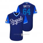 Maglia Baseball Uomo Kansas City Royals Burch Smith 2018 Llws Players Weekend Smitty Royal
