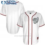Maglia Baseball Uomo Washington Nationals Majestic Bianco Cool Base button Up