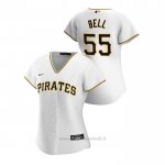 Maglia Baseball Donna Pittsburgh Pirates Josh Bell 2020 Replica Primera Bianco