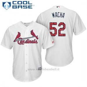 Maglia Baseball Uomo St. Louis Cardinals 2017 Estrellas y Rayas Michael Wacha Bianco Cool Base