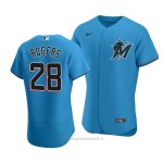 Maglia Baseball Uomo Miami Marlins Trevor Rogers Autentico Alternato Blu