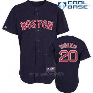 Maglia Baseball Uomo Boston Red Sox Majestic 20 Jimmy Rollins Blu Cool Base Giocatore