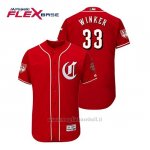 Maglia Baseball Uomo Cincinnati Reds Jesse Winker Flex Base Entrenamiento De Primavera 2019 Rosso