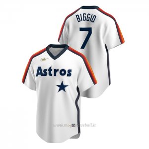 Maglia Baseball Uomo Houston Astros Craig Biggio Cooperstown Collection Primera Bianco