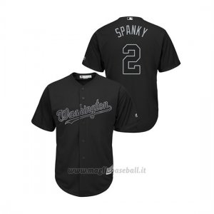 Maglia Baseball Hombre Washington Nationals 2 Adam Eaton 2019 Players Weekend Replica Nero
