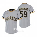 Maglia Baseball Bambino Pittsburgh Pirates Joe Musgrove Cooperstown Collection Road Grigio