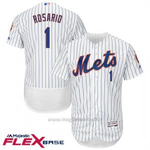 Maglia Baseball Uomo New York Mets 1 Amed Rosario Bianco Flex Base
