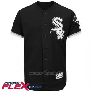 Maglia Baseball Uomo Chicago White Sox Blank Nero Flex Base Autentico Collezione
