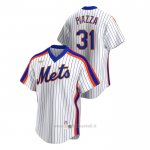 Maglia Baseball Uomo New York Mets Mike Piazza Cooperstown Collection Primera Bianco