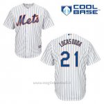 Maglia Baseball Uomo New York Mets Lucas Duda 21 Bianco 1ªCool Base