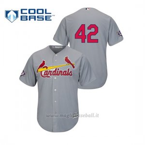 Maglia Baseball Uomo St. Louis Cardinals 2019 Jackie Robinson Day Cool Base Grigio