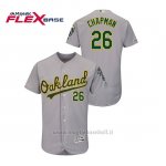 Maglia Baseball Uomo Oakland Athletics Matt Chapman 150th Aniversario Patch Autentico Flex Base Grigio