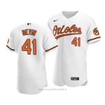Maglia Baseball Uomo Baltimore Orioles Tyler Nevin Autentico Home Bianco