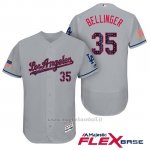 Maglia Baseball Uomo Los Angeles Dodgers 2017 Estrellas y Rayas Cody Bellinger Grigio Flex Base