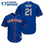 Maglia Baseball Uomo New York Mets Lucas Duda 21 Blu Alterner Cool Base