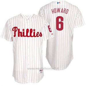 Maglia Baseball Uomo Philadelphia Phillies Ryan Howard Bianco Turn Back The Clock