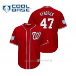 Maglia Baseball Uomo Washington Nationals Howie Kendrick Cool Base Entrenamiento De Primavera 2019 Rosso