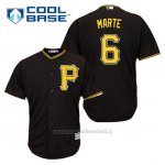 Maglia Baseball Uomo Pittsburgh Pirates Starling Marte 6 Nero Alterner Cool Base
