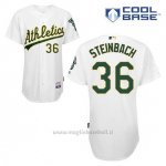 Maglia Baseball Uomo Oakland Athletics Terry Steinbach 36 Bianco 1ªCool Base