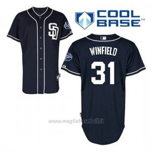 Maglia Baseball Uomo San Diego Padres Dave Winfield 31 Blu Blu Alterner Cool Base