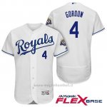 Maglia Baseball Uomo Kansas City Royals Alex Gordon Bianco 50th Season Flex Base