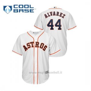 Maglia Baseball Uomo Houston Astros 44 Y Ordan Alvarez Cool Base Bianco