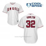 Maglia Baseball Uomo Los Angeles Angels Josh Hamilton 32 Bianco 1ªCool Base