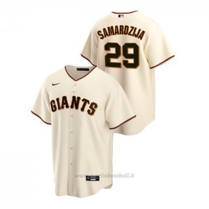 Maglia Baseball Uomo San Francisco Giants Jeff Samardzija Replica Primera Crema