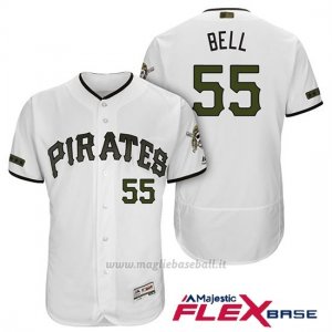 Maglia Baseball Uomo Pittsburgh Pirates Josh Bell Bianco 2018 1ªAlterner Flex Base