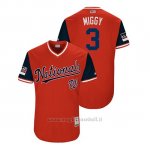 Maglia Baseball Uomo Washington Nationals Michael Taylor 2018 Llws Players Weekend Miggy Rosso